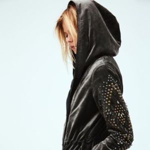 Free People studded velvet parka